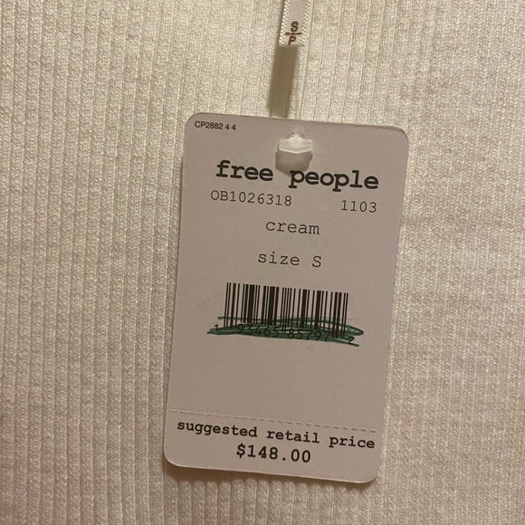 NWT Free People White Long Sleeve Maxi Dress - Picture 12 of 15